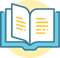 Book with turning pages